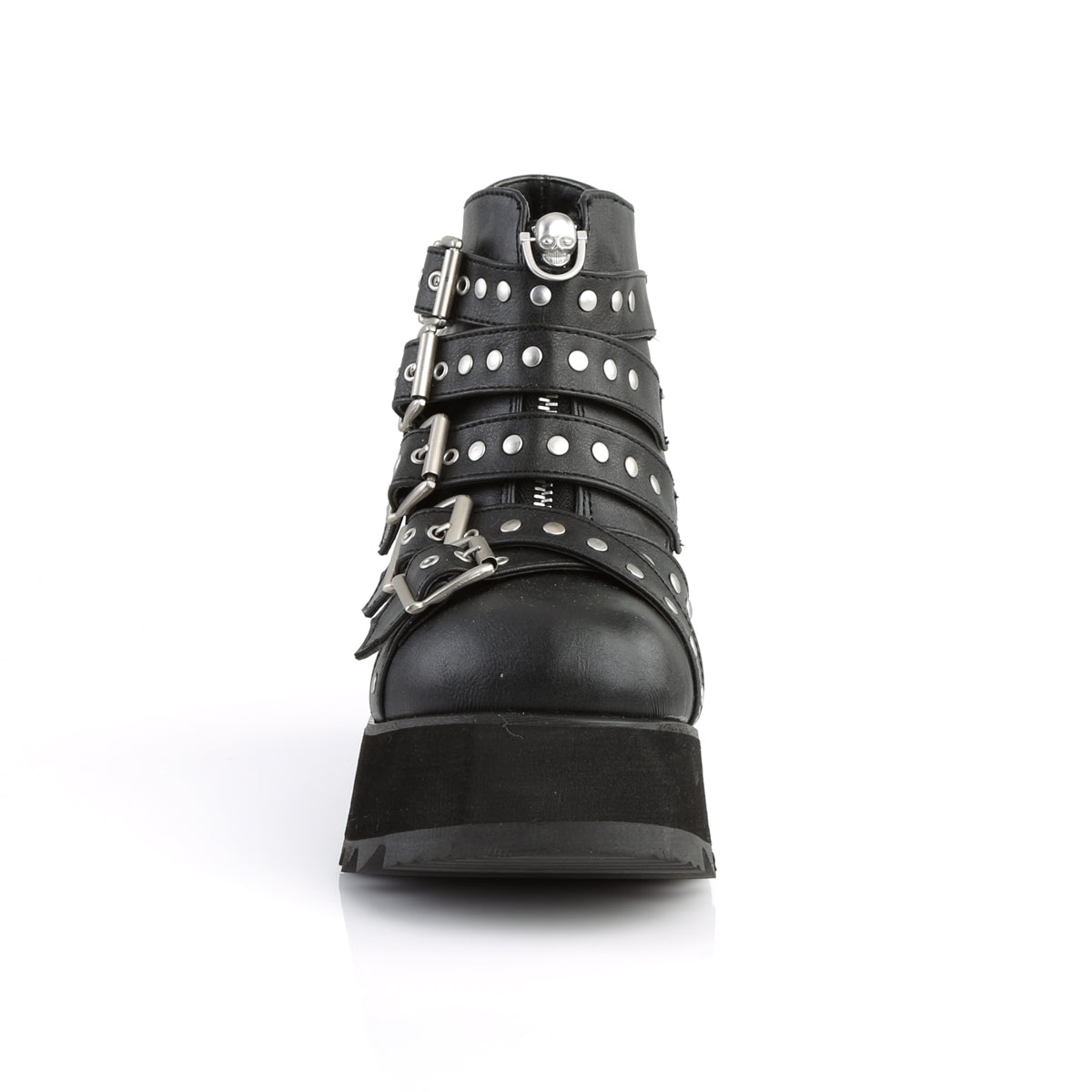DemoniaCult Damenknöchelstiefel SCENE-30 BLK Vegan Leder