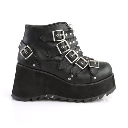 DemoniaCult Damenknöchelstiefel SCENE-30 BLK Vegan Leder