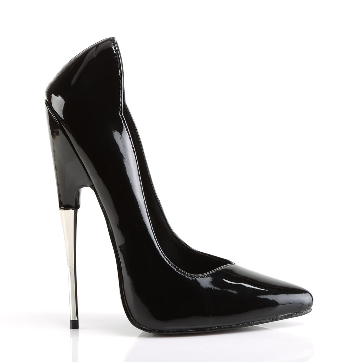 Devious Womens Pumps SCREAM-01 Blk Pat