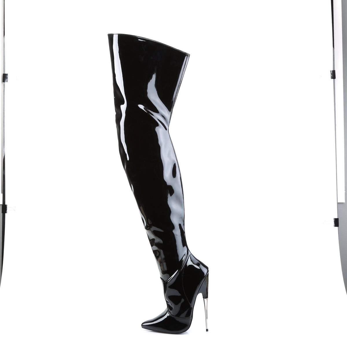 Devious Womens Boots. SCREAM-3010 BLK Pat.