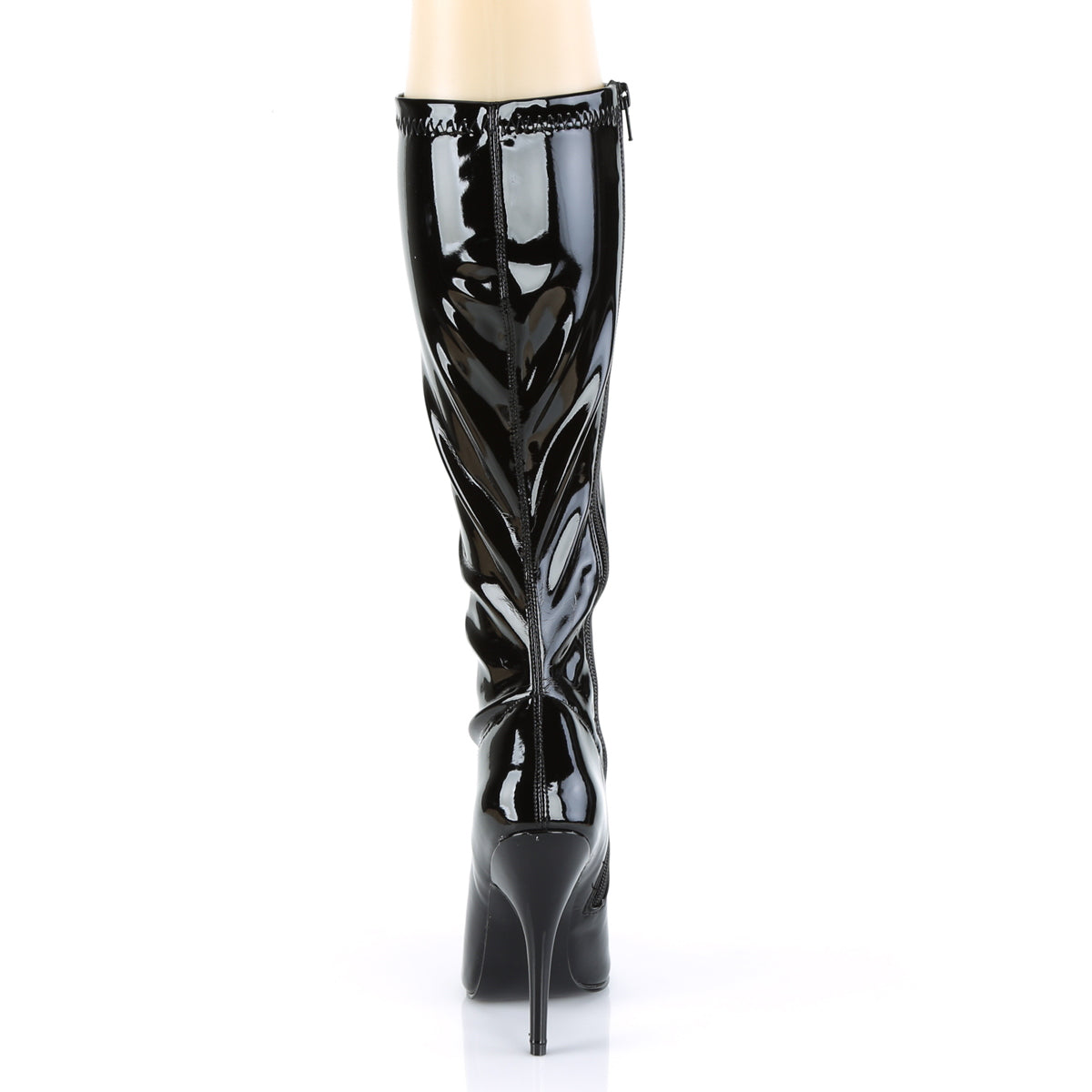 Pleaser Womens Boots. SEDUCE-2000 BLK Str Pat