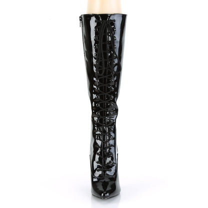 Pleaser Womens Boots. SEDUCE-2020 BLK Pat.
