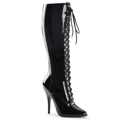 Pleaser Womens Boots. SEDUCE-2020 BLK Pat.