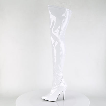 Pleaser Womens Boots SEDUCE-3000 Wht Str Pat