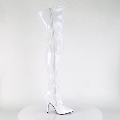 Pleaser Womens Boots SEDUCE-3000 Wht Str Pat