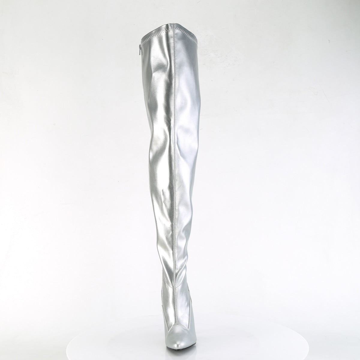 Pleaser   SEDUCE-3000WC SLV STR METALLIC PU