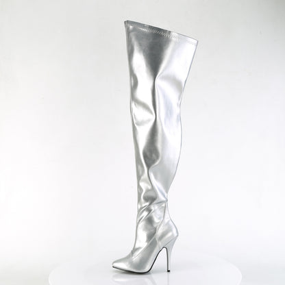 Pleaser   SEDUCE-3000WC SLV STR METALLIC PU