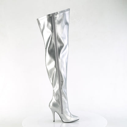 Pleaser   SEDUCE-3000WC SLV STR METALLIC PU
