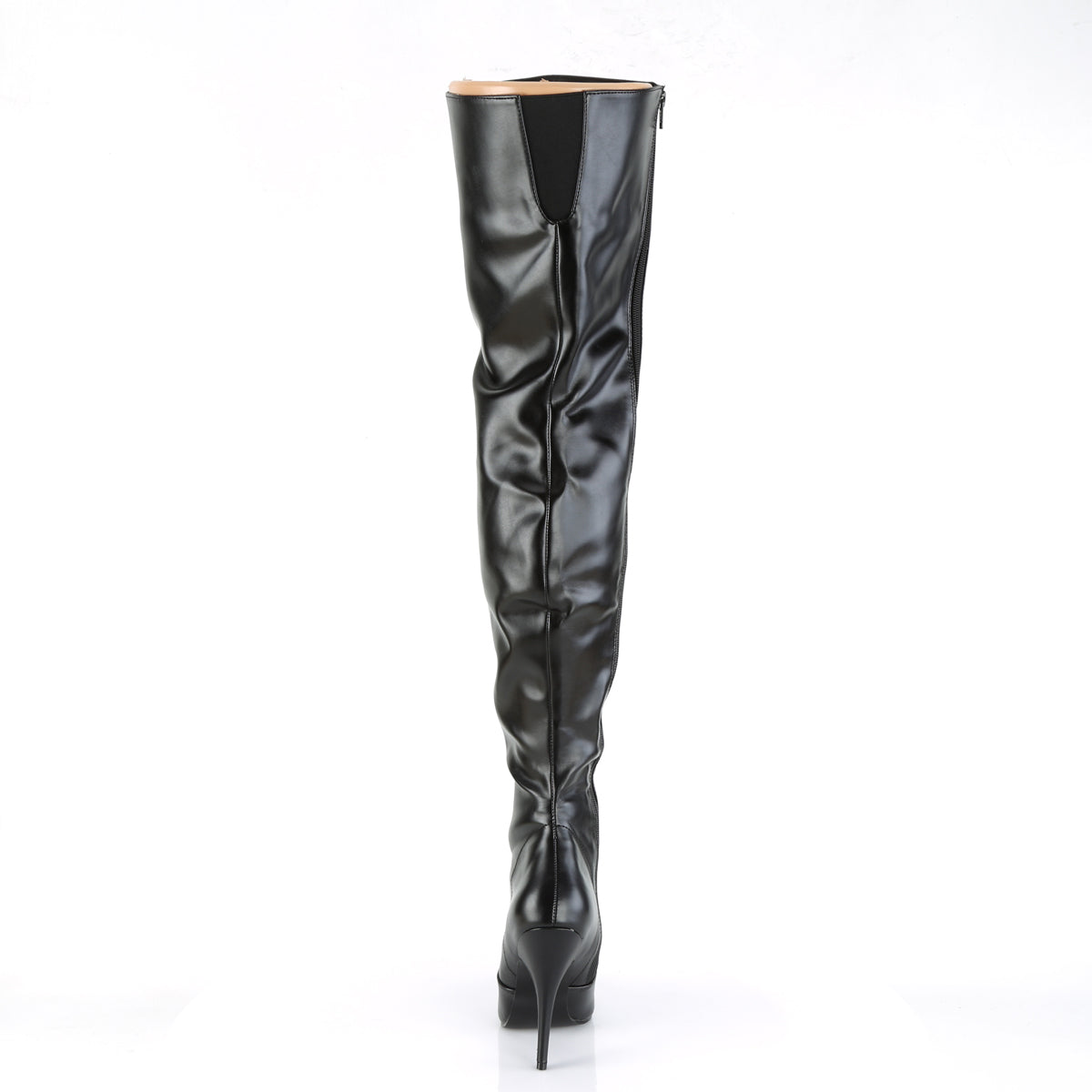 Pleaser Womens Boots. SEDUCE-3010 BLK Faux Leder