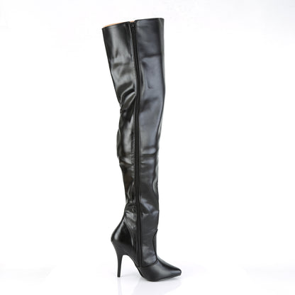 Pleaser Womens Boots. SEDUCE-3010 BLK Faux Leder