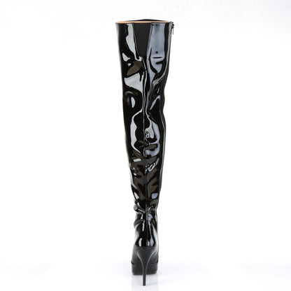 Pleaser Womens Boots. SEDUCE-3010 BLK Pat.