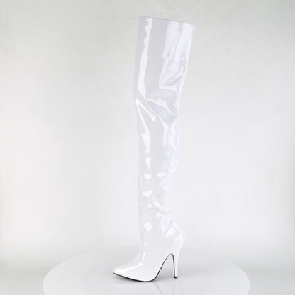 Pleaser Womens Boots. SEDUCE-3010 WHT PAT.
