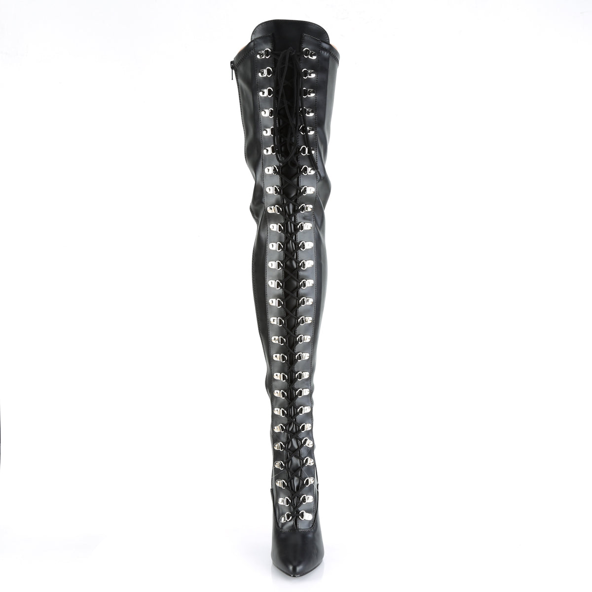 Pleaser Womens Boots. SEDUCE-3024 BLK Str Faux Leder