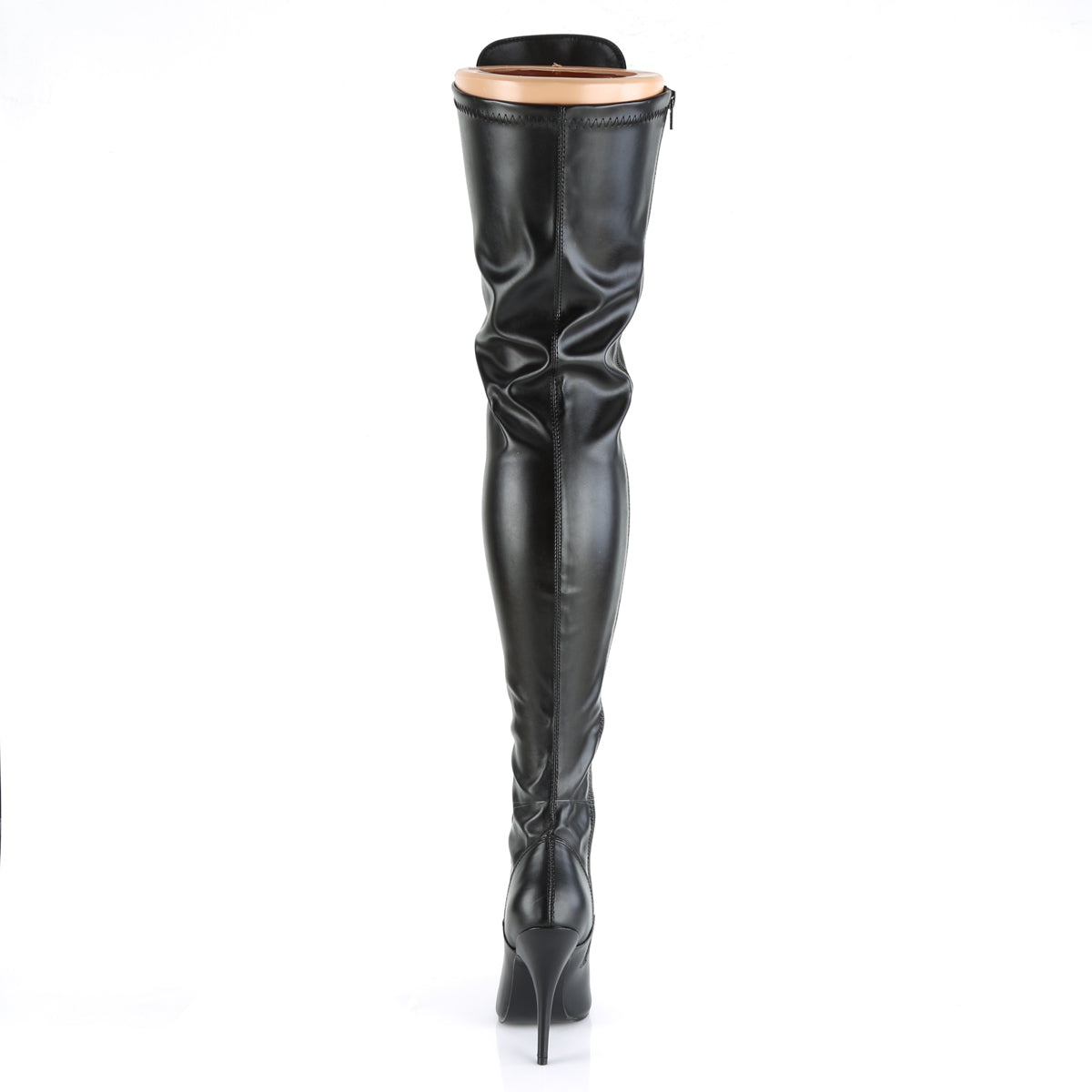 Pleaser Womens Boots. SEDUCE-3024 BLK Str Faux Leder