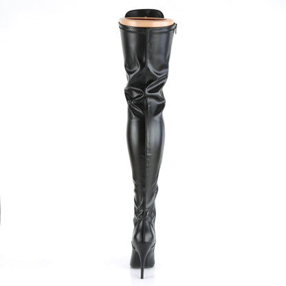 Pleaser Womens Boots. SEDUCE-3024 BLK Str Faux Leder