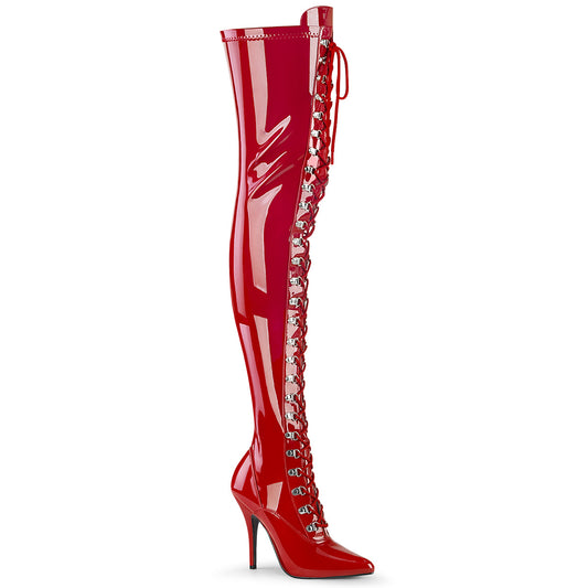 Pleaser Womens Boots. SEDUCE-3024 Red Pat.