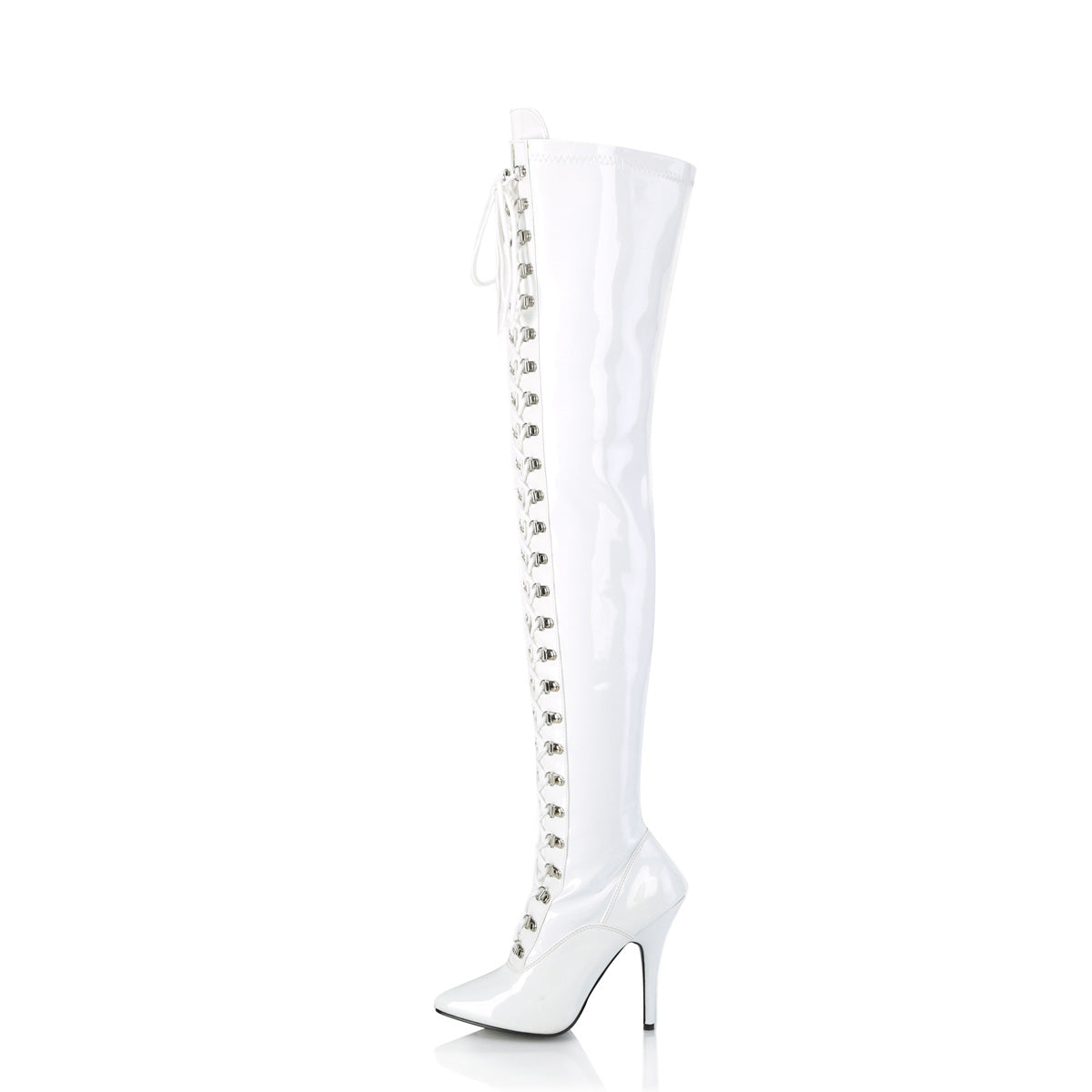 Pleaser Womens Boots SEDUCE-3024 Wht Pat