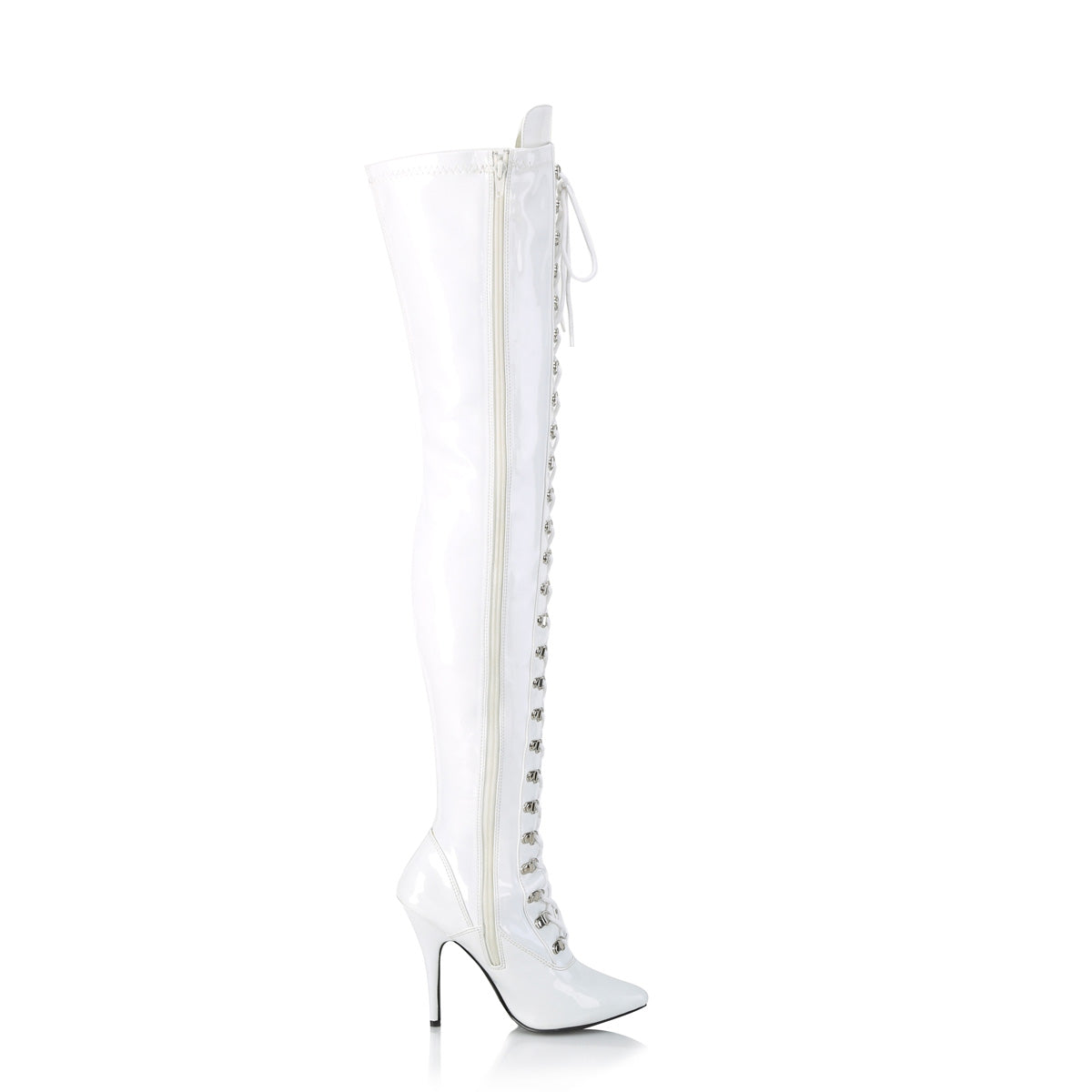 Pleaser Womens Boots SEDUCE-3024 Wht Pat