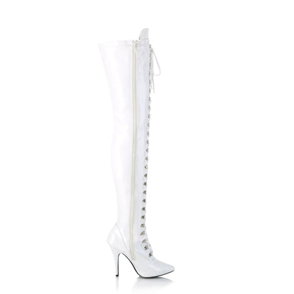 Pleaser Womens Boots SEDUCE-3024 Wht Pat