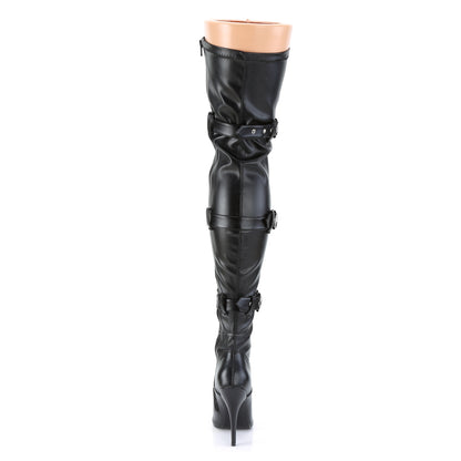 Pleaser Womens Boots. SEDUCE-3028 BLK Str Faux Leder