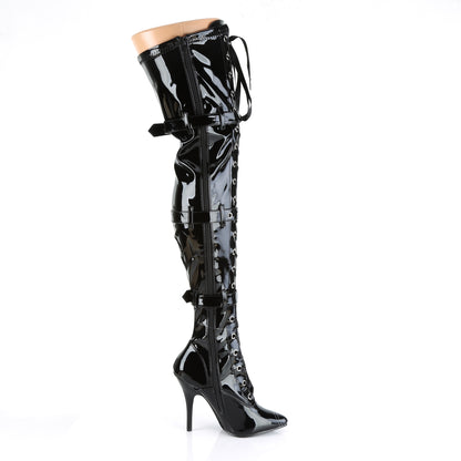 Pleaser Womens Boots SEDUCE-3028 Blk Str Pat