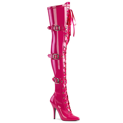 Pleaser Womens Boots. SEDUCE-3028 H. Pink Str. Klopfen