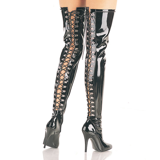 Pleaser Womens Boots SEDUCE-3063 Blk Str Pat