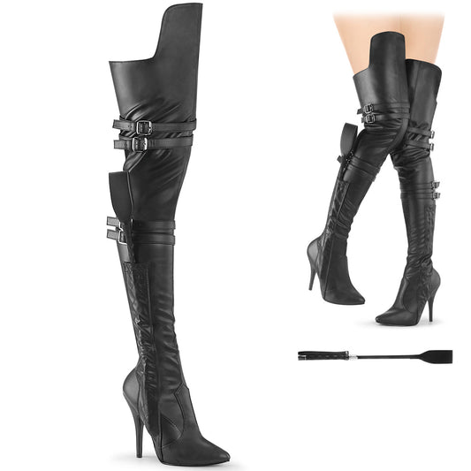 Pleaser  Boots SEDUCE-3080 Blk Str. Faux Leather