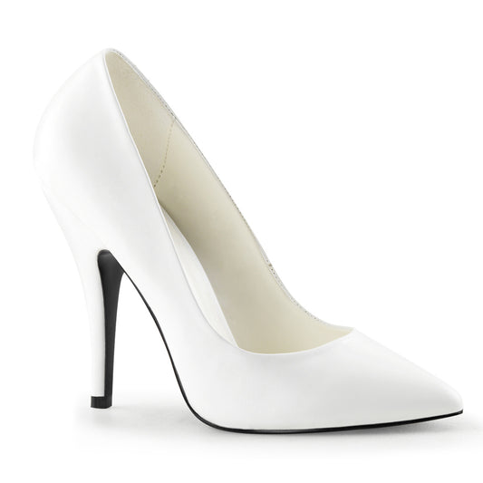 Pleaser Frauenpumpen SEDUCE-420 WHT FAUX-Leder
