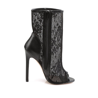 Fabulicious Damen Knöchelstiefel SEXY-1008 BLK PU-Lace