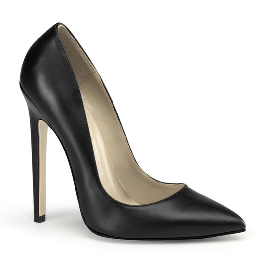 Pleaser Womens Pumps SEXY-20 Blk Faux Leather