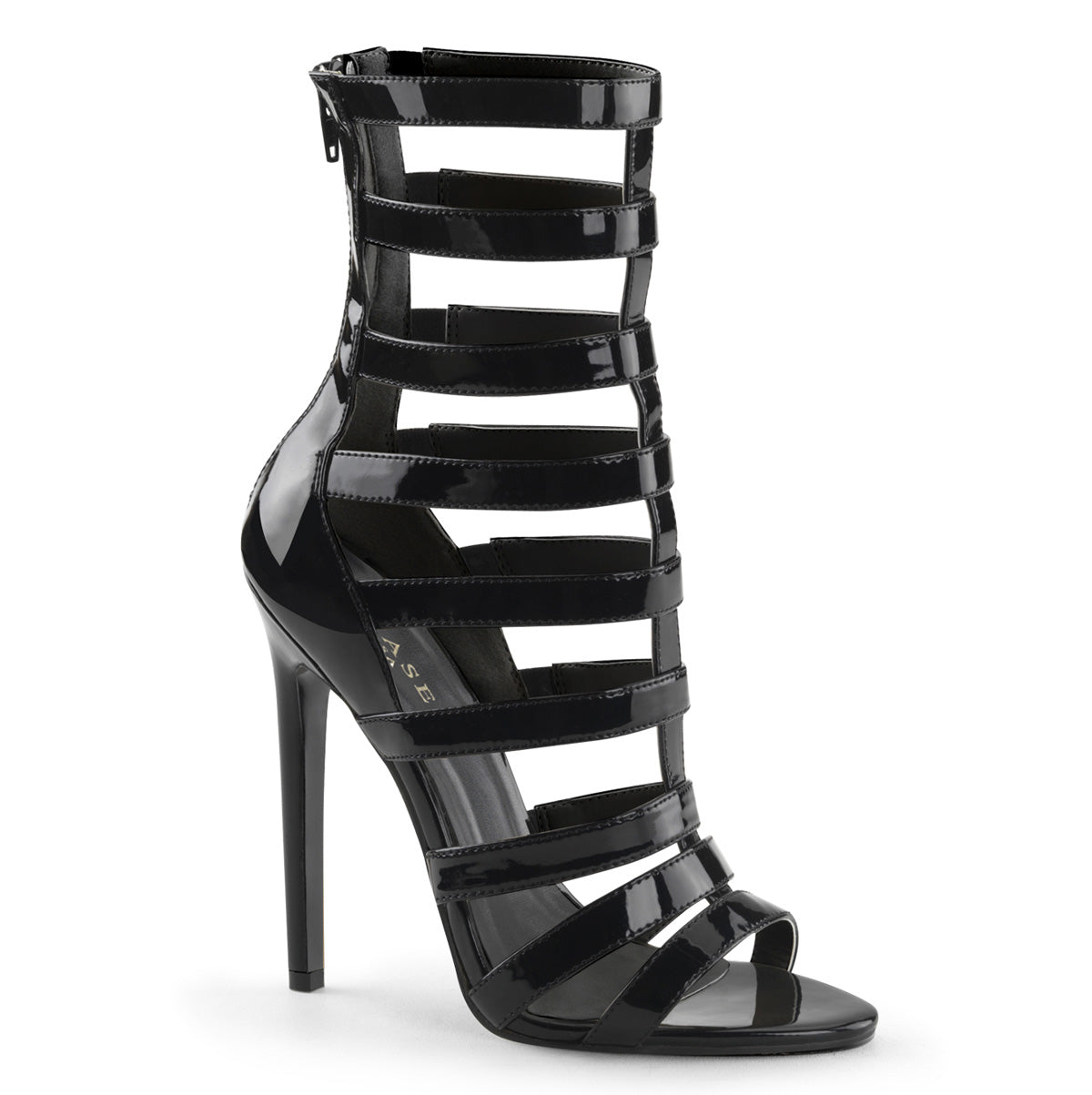 Pleaser Damen Knöchelstiefel SEXY-52 BLK Pat.