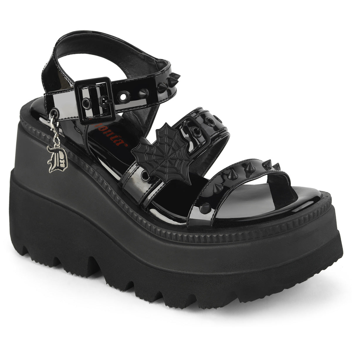 DemoniaCult  Sandalen SHAKER-13 Blk Pat