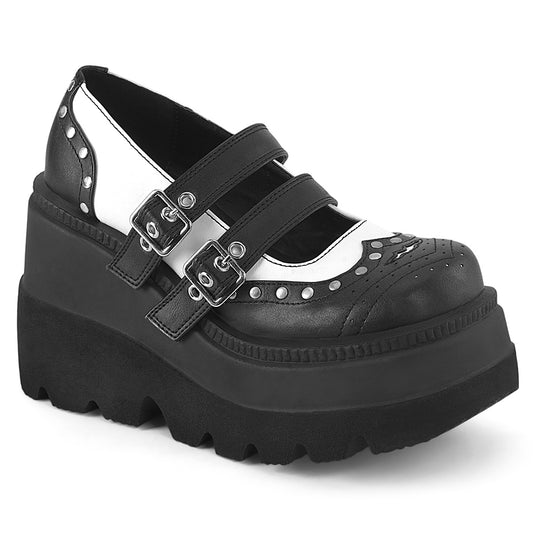 DemoniaCult   SHAKER-27 BLK-Wht Vegan Leder