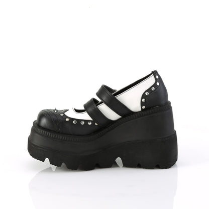 DemoniaCult   SHAKER-27 BLK-Wht Vegan Leder