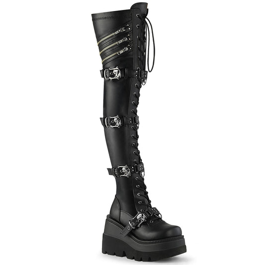 DemoniaCult   SHAKER-420 BLK Stretch Vegan Leder