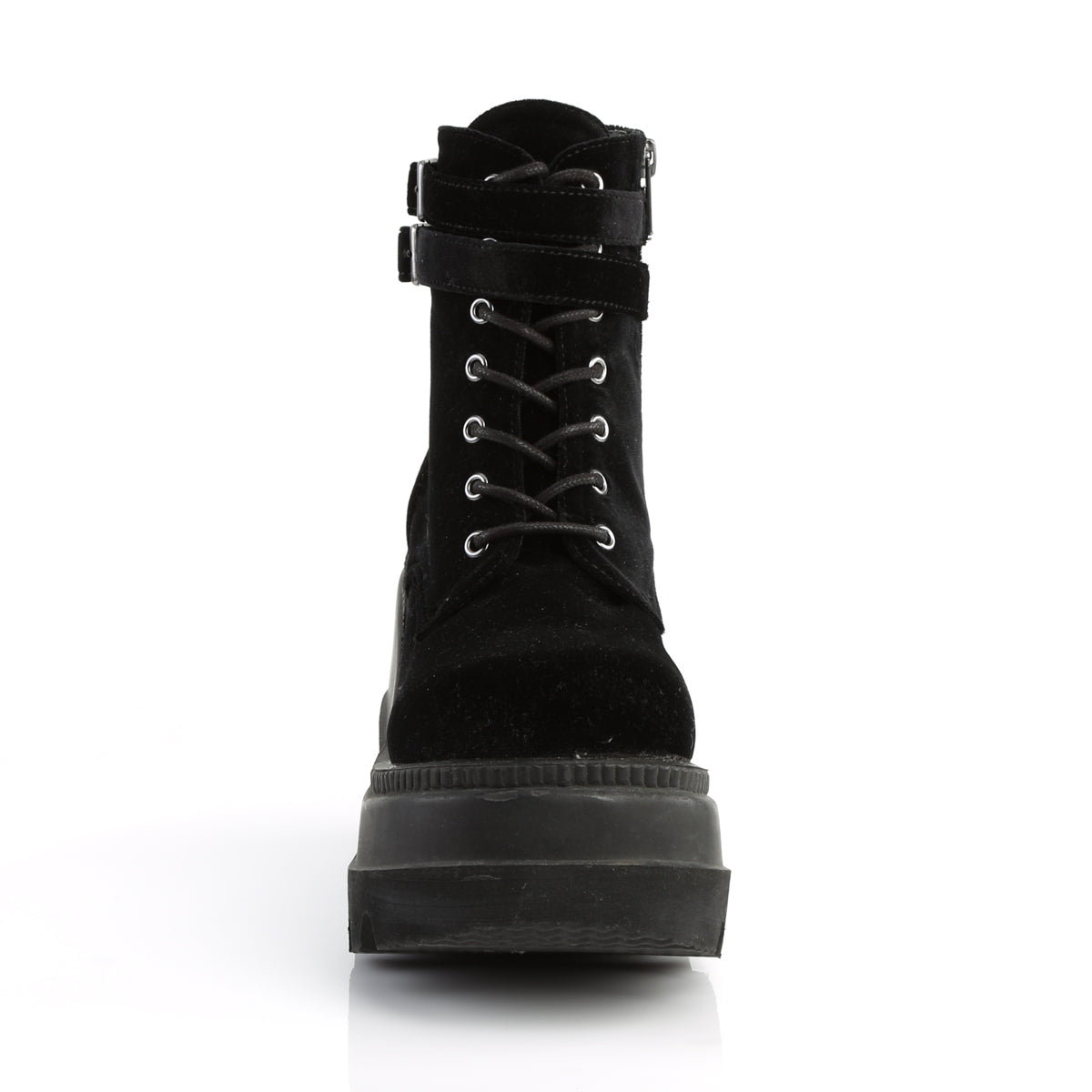 DemoniaCult Damenknöchelstiefel SHAKER-52 BLK Velvet