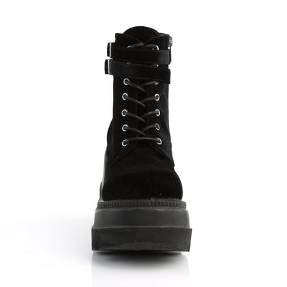 DemoniaCult Damenknöchelstiefel SHAKER-52 BLK Velvet