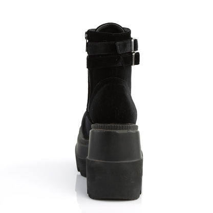 DemoniaCult Damenknöchelstiefel SHAKER-52 BLK Velvet