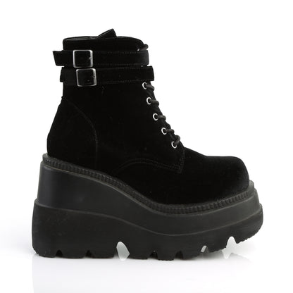 DemoniaCult Damenknöchelstiefel SHAKER-52 BLK Velvet
