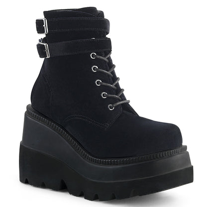 DemoniaCult Damenknöchelstiefel SHAKER-52 BLK Velvet