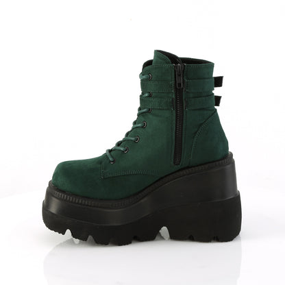 DemoniaCult  Stiefeletten SHAKER-52 Emerald Vegan Wildleder