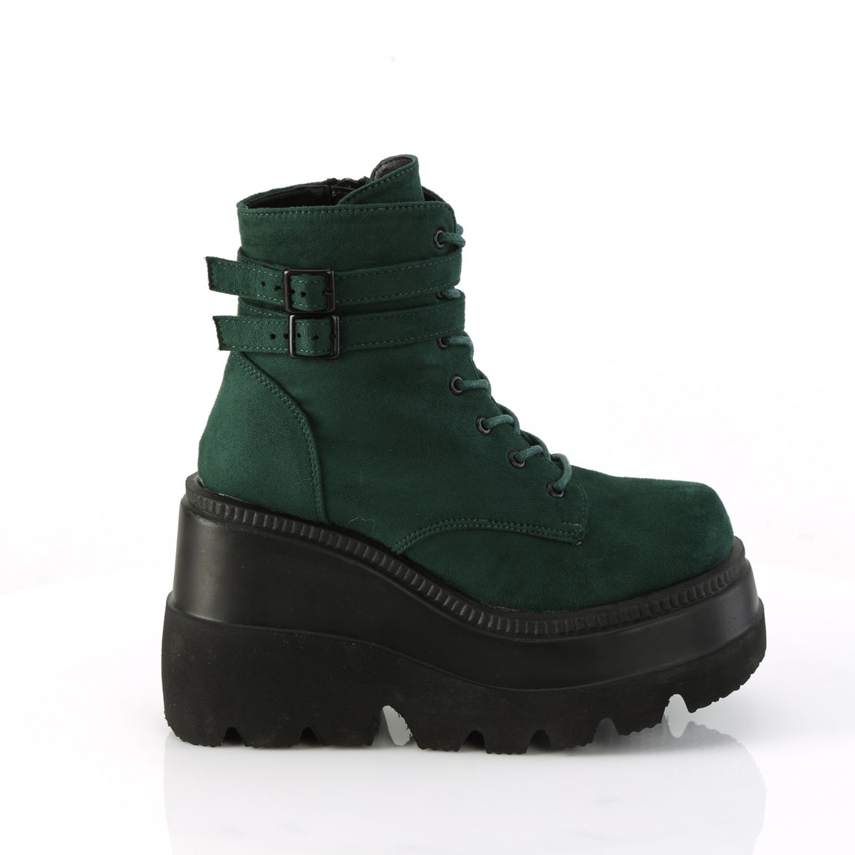 DemoniaCult  Stiefeletten SHAKER-52 Emerald Vegan Wildleder
