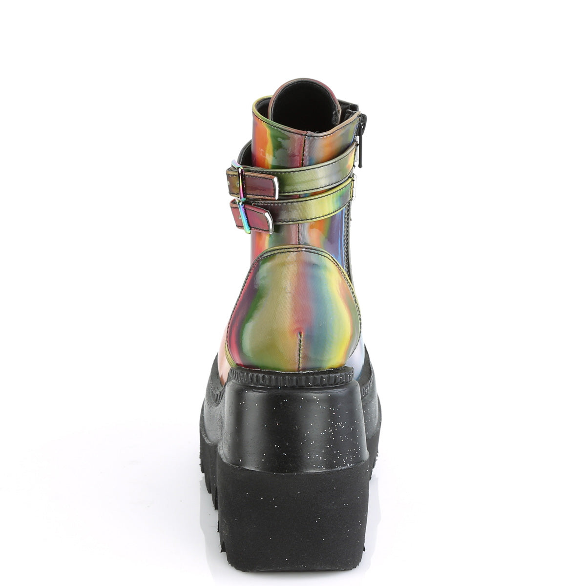 DemoniaCult Damenknöchelstiefel SHAKER-52 Rainbow Reflektierend