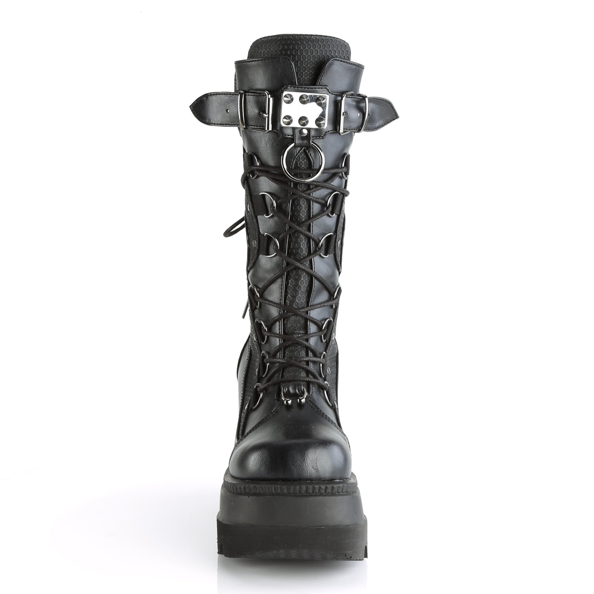 DemoniaCult Frauenstiefel SHAKER-70 BLK Vegan Leder