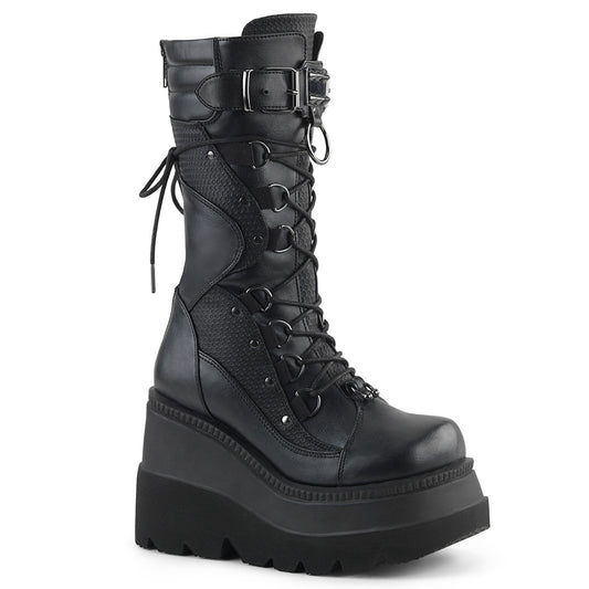 DemoniaCult Frauenstiefel SHAKER-70 BLK Vegan Leder