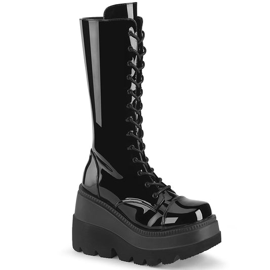 DemoniaCult  Stiefel SHAKER-72 BLK Patent