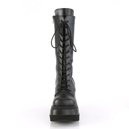 DemoniaCult Frauenstiefel SHAKER-72 BLK Vegan Leder