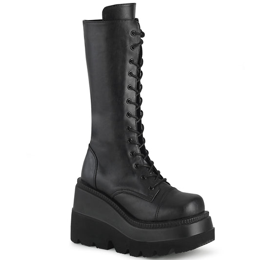 DemoniaCult Frauenstiefel SHAKER-72 BLK Vegan Leder