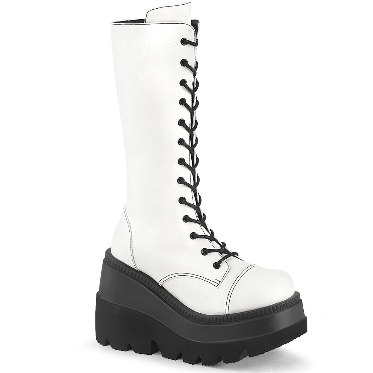 DemoniaCult  Stiefel SHAKER-72 wht veganes Leder